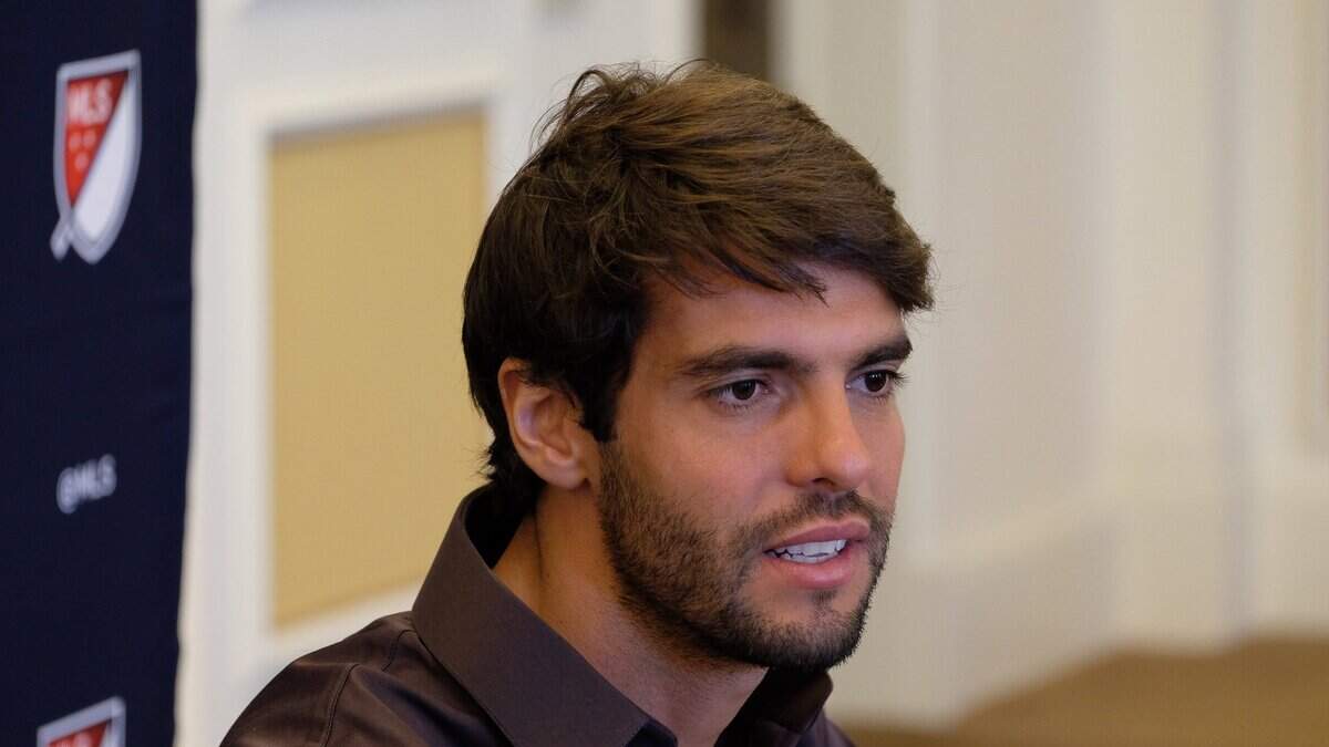 Kaká speaks to the media at news conference in Miami in 2016. At the time, Kaká was an attacking midfielder for the Major League Soccer team Orlando City SC.